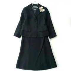 セレモニースーツ　セットアップ　濃紺　ツイード　日本製