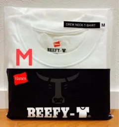 【Hanes】ヘインズ ビーフィー 白 半袖Tシャツ M ホワイト 綿100 v