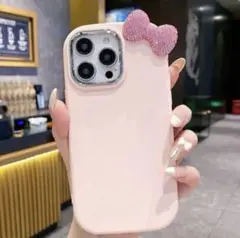 キラキラ リボン iPhone16Pro スマホケース