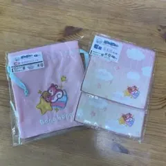 ぼのぼの　キャラ福くじ C賞刺繍巾着ポーチ　E賞タオル