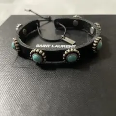 SAINT LAURENT ターコイズレザー ブレスレットのサムネイル
