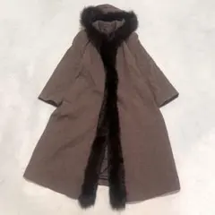 ぷるるん様　カシミヤコート　アンゴラ　フーデットコート　フォックスファー