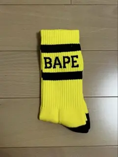 A BATHING APE ソックス イエロー