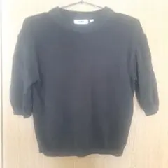 UNIQLO U 半袖 サマーニット かぎ編み 黒 ブラック