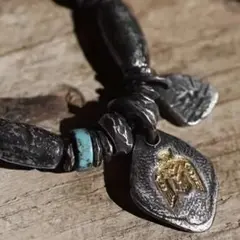 イーグルネックレスターコイズ付き　ヴィンテージネックレス　ナバホ族