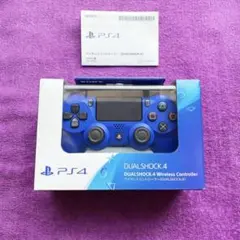 《最短翌日お届け》PS4コントローラー 純正 ブルー k17-Y《未使用に近い》