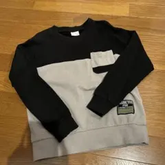 ▶︎ブラック×グレー切り替えトレーナー　130cm