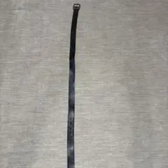 ブラックレザーベルト メタルバックル付き
