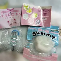 ば ぶっとにゃんこめじるしちゃーむ、にきゅうぐみ キーホルダー 2種セットのサムネイル