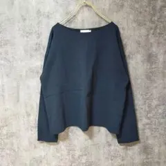 【美品】アース 長袖カットソー トップス ブラック 無地 シンプル Lサイズ