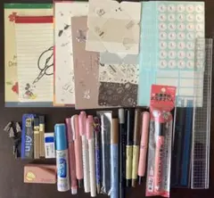 文房具 まとめ売り ボールペン 蛍光ペン 定規 レターセット 手紙 等