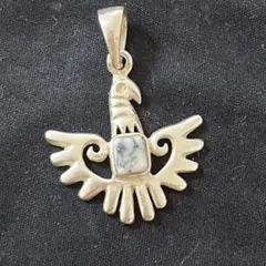 ホワイトターコイズ付き　シルバー　イーグルペンダントヘッド