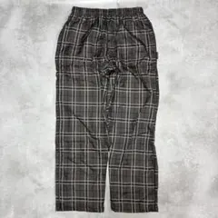 SABINA VALENTINO チェック柄パンツ グレー L ポリ Y2K