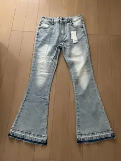 新品未使用　wego ローライズフレアデニムパンツ　Mサイズ