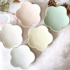 ♡kaguyahime わさんぼん　花小皿　5枚　和菓子　豆皿　和三盆　美濃焼