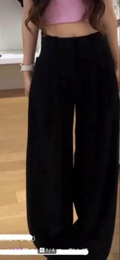 GAP 365ハイライズプリーツトラウザーパンツ 000