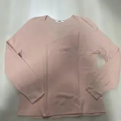 UNIQLO M ピンク Vネックセーター(春秋)