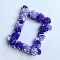 【No.277】ホイップデコ　トレカケース　硬質ケース　紫　薔薇　花びら