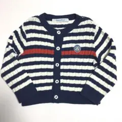 ファミリア　80cm ボーダー　カーディガン　ニット