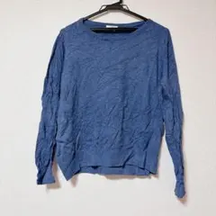 H&M ブルー ニットセーター US M メンズ レディース ニット 青