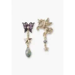 新品 アナスイ 蝶 ユニコーンモチーフ ピアス ヴァンドームセレクト