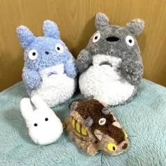 ジブリ　となりのトトロとネコバス ぬいぐるみセット4体