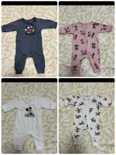 美品4点セットベビーカバーオールロンパース50センチ60センチ双子低出生体重児