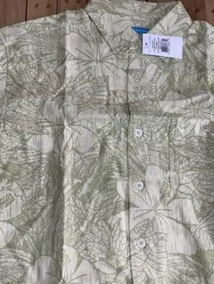 TORI RICHARD 半袖アロハシャツ グリーン系 花柄シルクコットン　XS