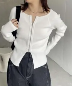 CAPRICIEUX LE'MAGE 2WAYジップニットのサムネイル