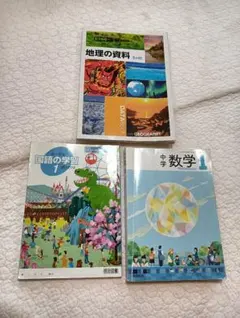 中学学習参考書 3冊セット 地理 国語 数学のサムネイル