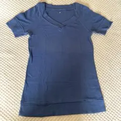 three dots スリードッツ 半袖 Vネック Tシャツ ブルー系のサムネイル