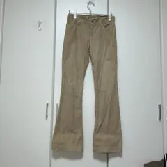 GAP LONG AND LEAN ベージュ コーデュロイフレアパンツ