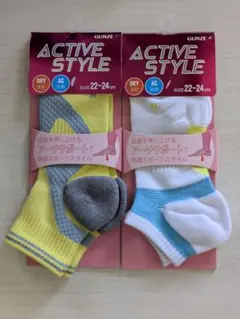 【新品】GUNZE ACTIVE STYLE アーチサポートソックス 2足組
