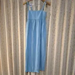 ユニクロ　リネンブレンドギャザー　キャミソールワンピース