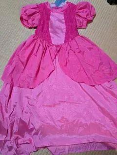 ピンク フリル付きドレス 130