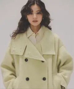 【Oggi掲載】スタンドネックシャギーミディコート