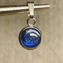 ブルー　ネックレストップ　チャーム