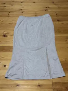 グレー フレアスカート 4L