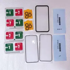 iPhone15 Pro カメラ保護フィルム2枚 ガラスフィルム2枚 9H