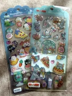 はぴだんブイ♡キティ♡トムジェリ　ドロップジュエリーシール　正規品