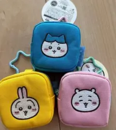 ちいかわ カラビナつき 刺繍スクエアミニポーチ 3種類セット