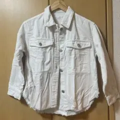 値下げ中！【ZARA kids】コーデュロイ　シャツ　ホワイト　140cm