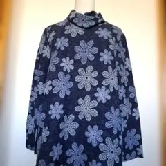 花柄刺繍可愛い❤️秋冬暖かチュニックLLサイズ