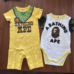 BAPE KIDSロンパース 2枚セット80cm正規品のサムネイル