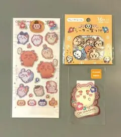 ちいかわ　沖縄　シーサー　ぷっくりシール　フレークシール　クリアステッカーセット
