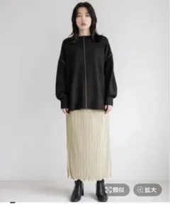 プリーツメロータイトスカート