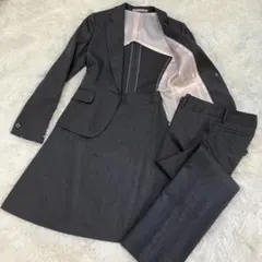 【極美品】 レミュー アオキ ジャケット パンツ スカート 3点セット シルク混