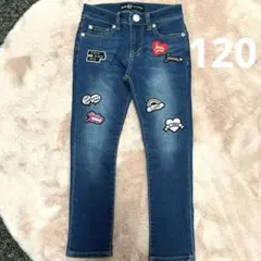 即購入◎【美品】Jenni 刺繍パッチ付き　デニムパンツ　120
