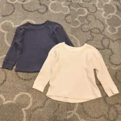 유니클로 와플 소재 긴팔 탑스 2장 세트