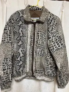 ヘビ柄・ワニ柄 ジップアップジャケット